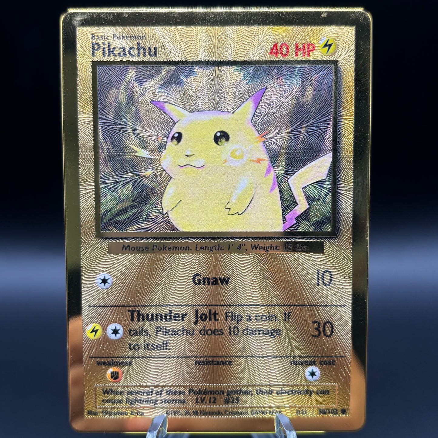Pikachu - 58/102 (Celebrations Metal Card) - Miscellaneous Cards & Products *Lightly Played*