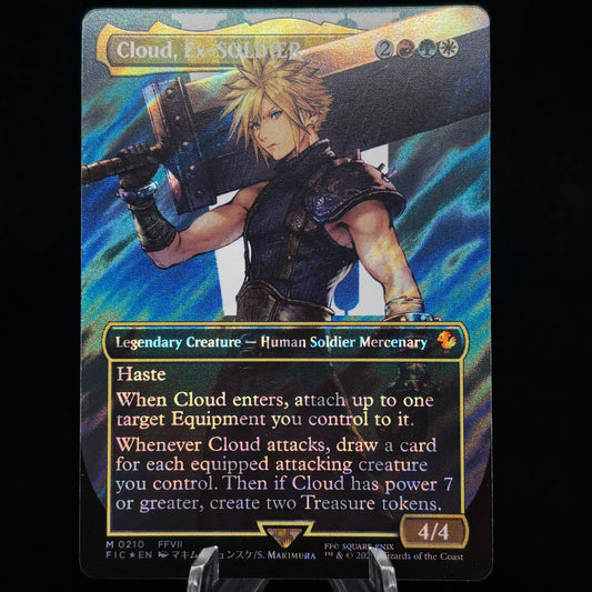 Cloud, Ex-SOLDIER (Borderless) (Surge Foil) Single Card