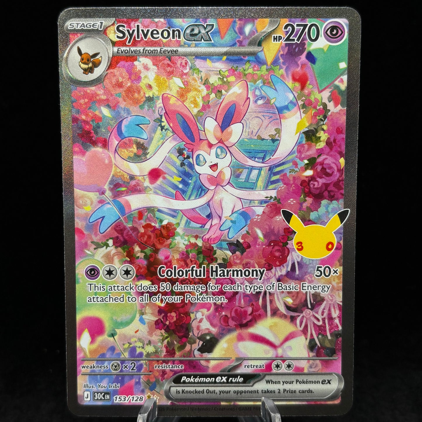 Sylveon ex - 153/128 - ME: 30th Celebration Single Card
