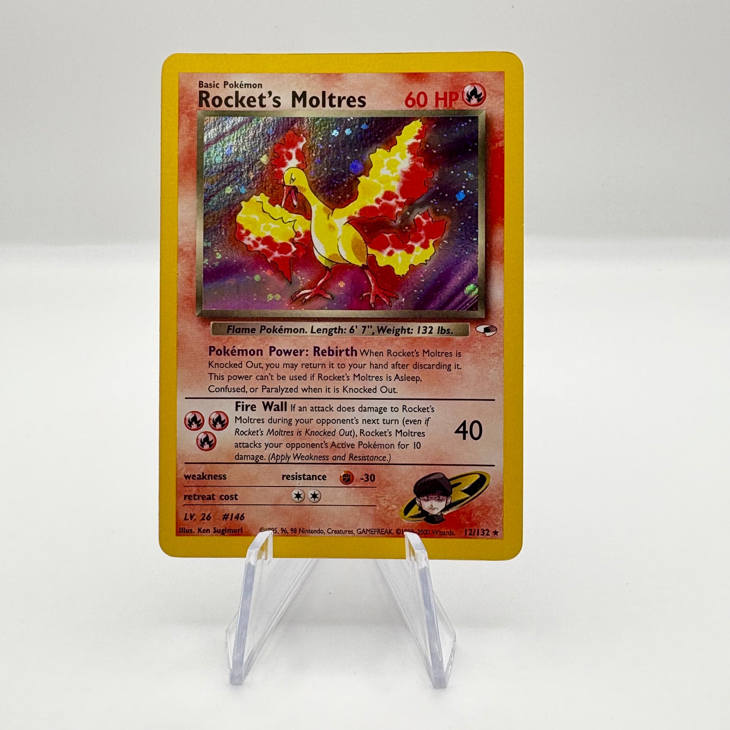 Rocket's Moltres - Gym Heroes (G1) Moderately Played