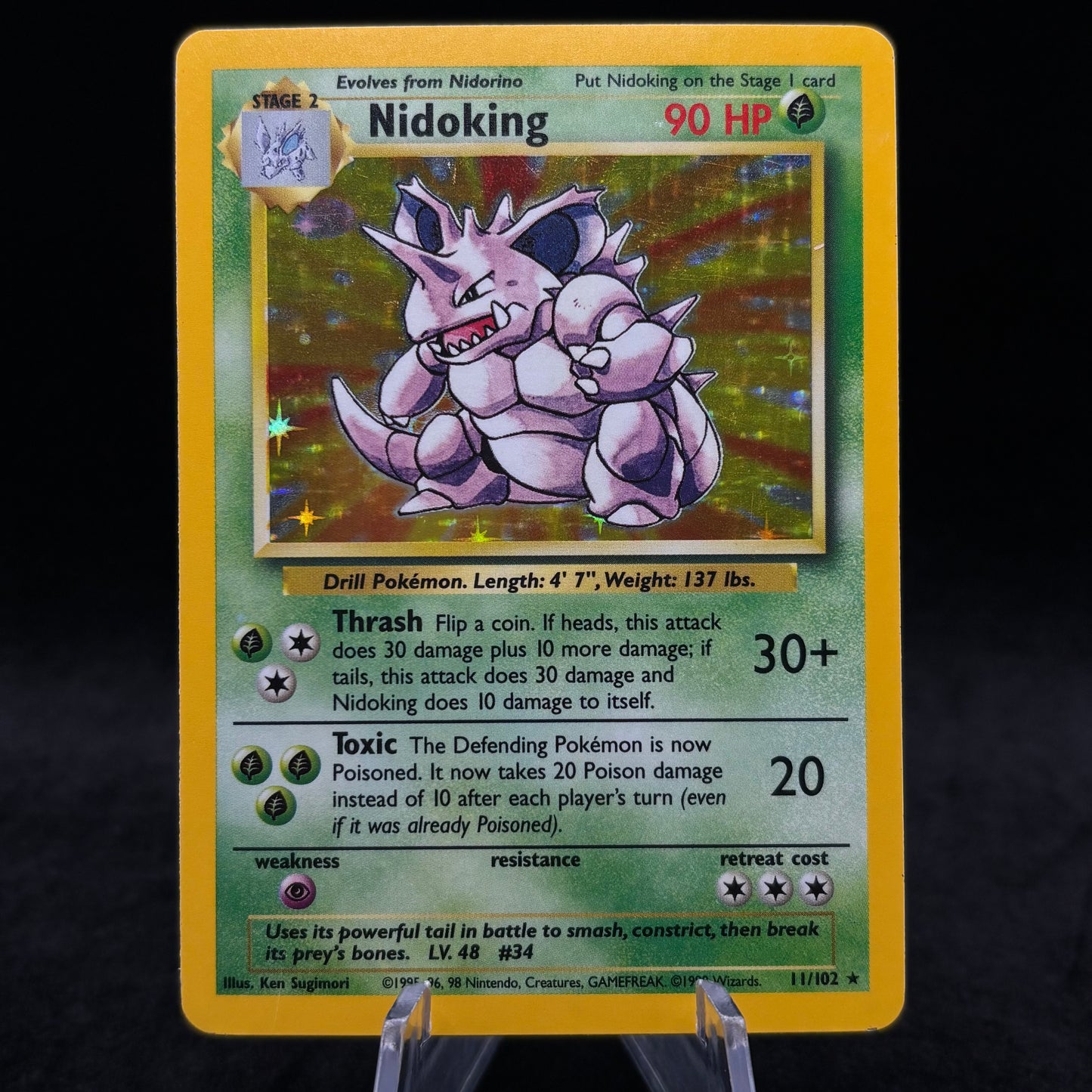 Nidoking - Base Set *Moderate Play* Single Card