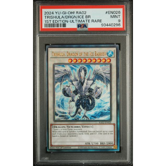 PSA 9 Yu-Gi-Oh RA02 Trishulga Dragon of The Ice Barrier 1st Edition Ultimate Rare