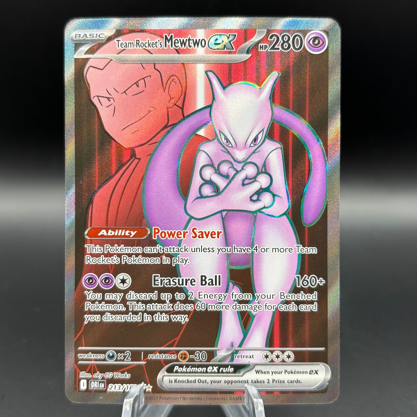 Team Rocket's Mewtwo ex - 213/182 - SV10: Destined Rivals Single Card