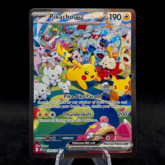 Pikachu ex - 149/128 - ME: 30th Celebration Single Card