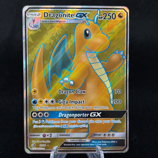 Dragonite GX (Full Art) - *Moderate Play* Dragon Majesty Single Card