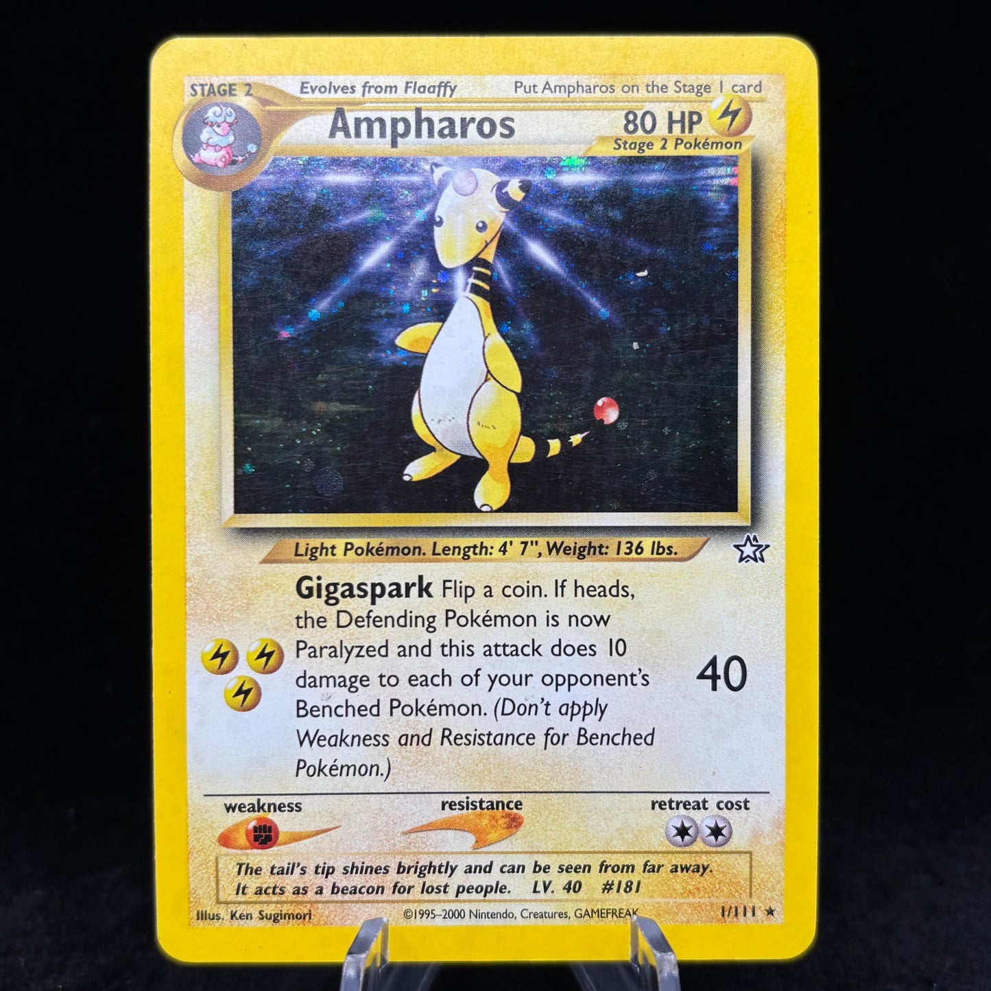 Ampharos - Neo Genesis *Light Play* Single Card