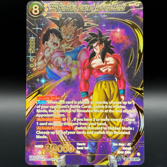 SS4 Son Goku, Power of Awakened Bonds (SPR) - (BT30) Single Card