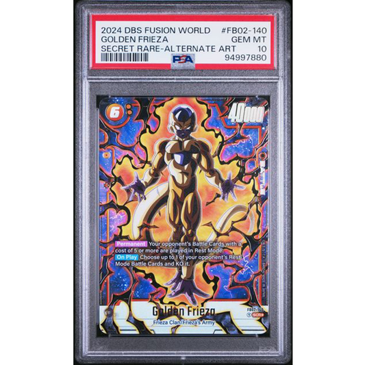 PSA 10: Golden Frieza SCR Alt Art Fusion World FB02