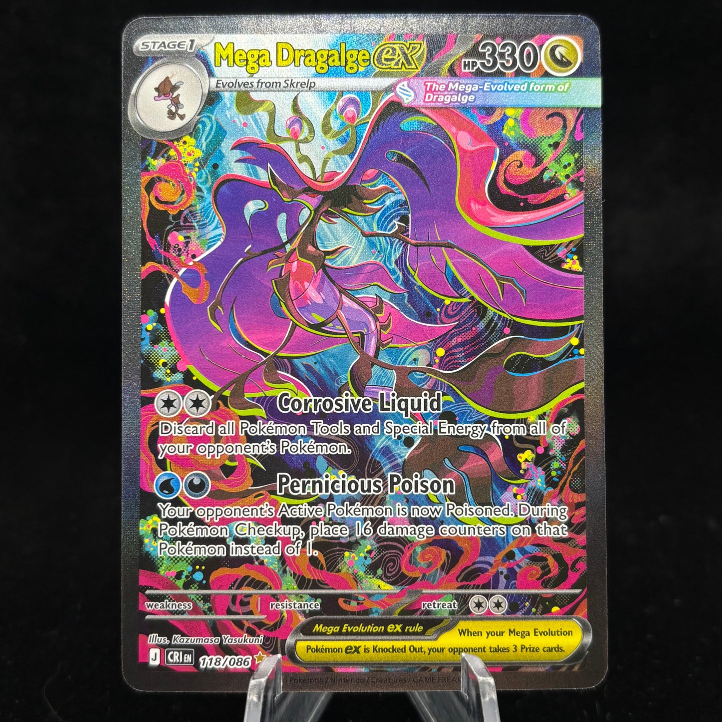 Mega Dragalge ex - 118/086 - ME04: Chaos Rising Single Card