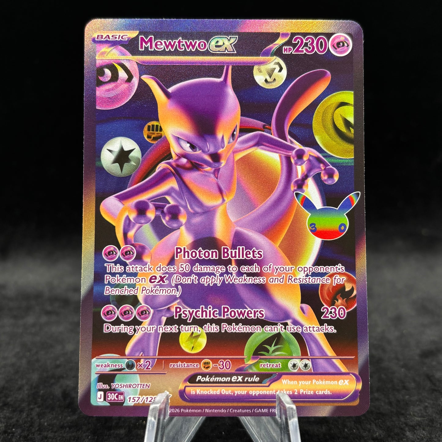 Mewtwo ex - 157/128 - ME: 30th Celebration Single Card