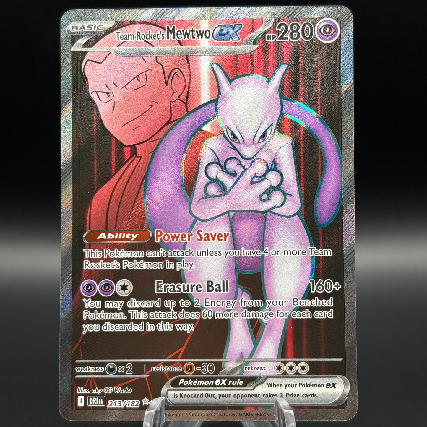 Team Rocket's Mewtwo ex - 213/182 Single Card