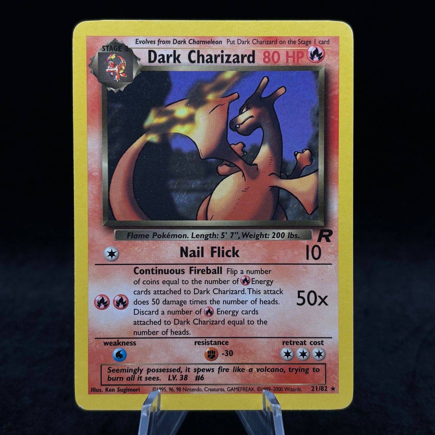 Dark Charizard (21) - Team Rocket *Light Play* Single Card