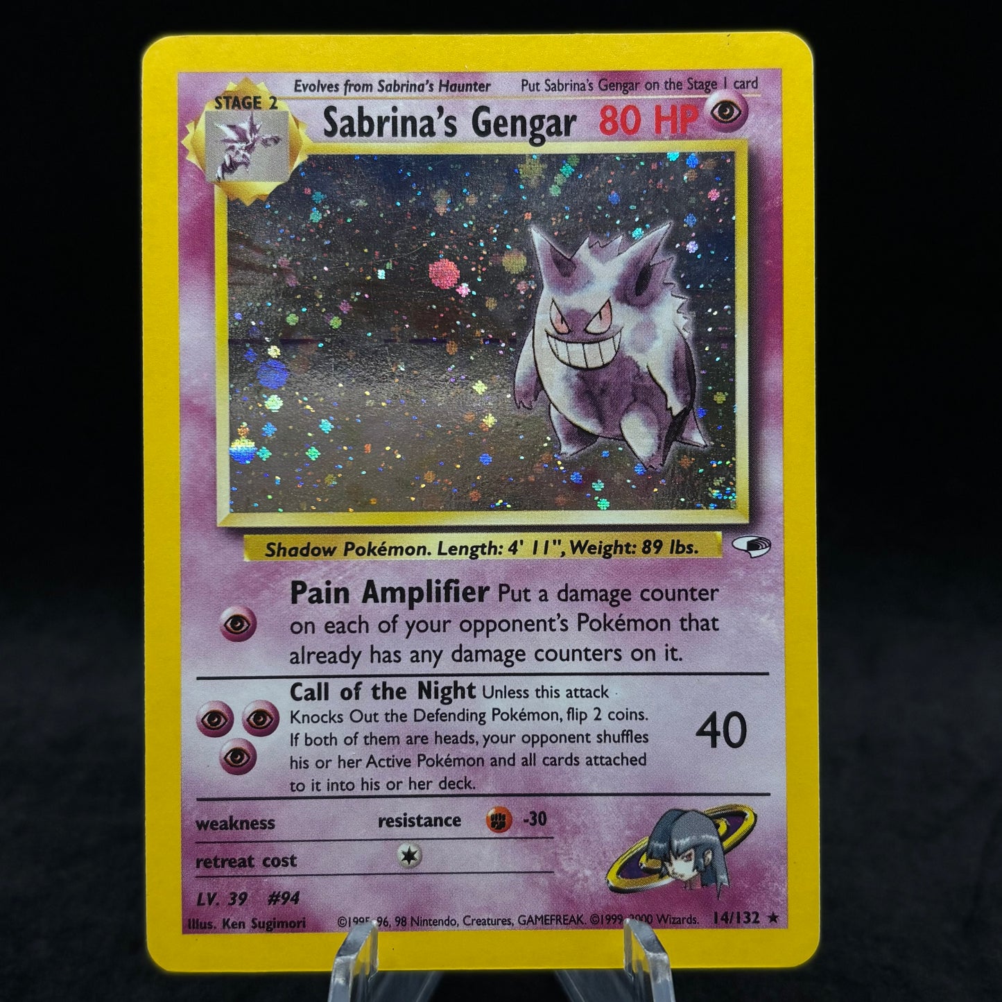 Sabrina's Gengar - Gym Heroes *Heavy Play* Single Card