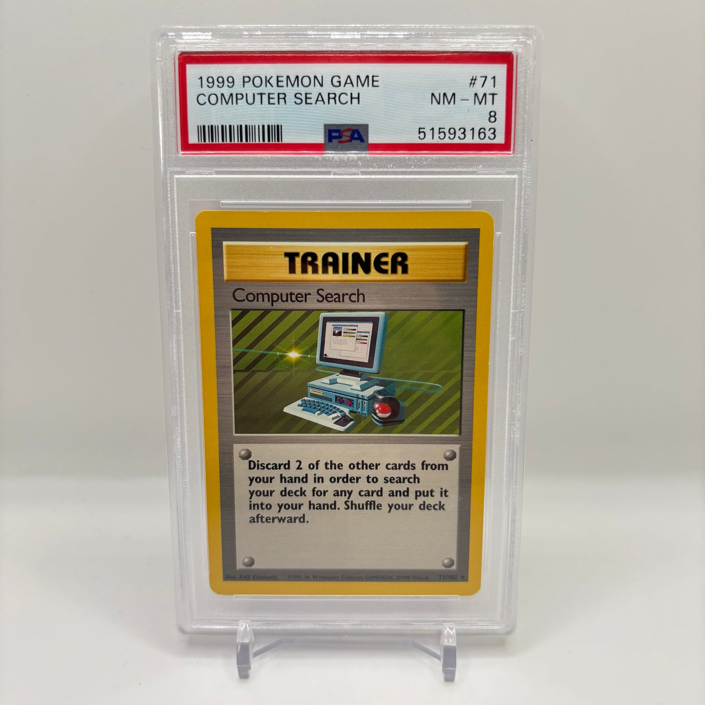 PSA 8 1999 POKEMON GAME #71 COMPUTER SEARCH
