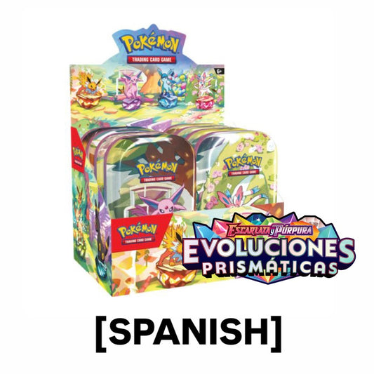 Pokémon TCG: Spanish Prismatic Evolutions Mini Tin (Style May Vary)