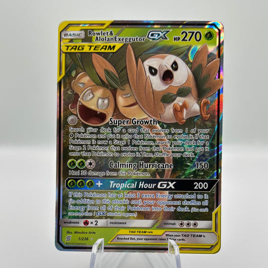 Rowlet & Alolan Exeggutor GX - SM - Unified Minds (single card)