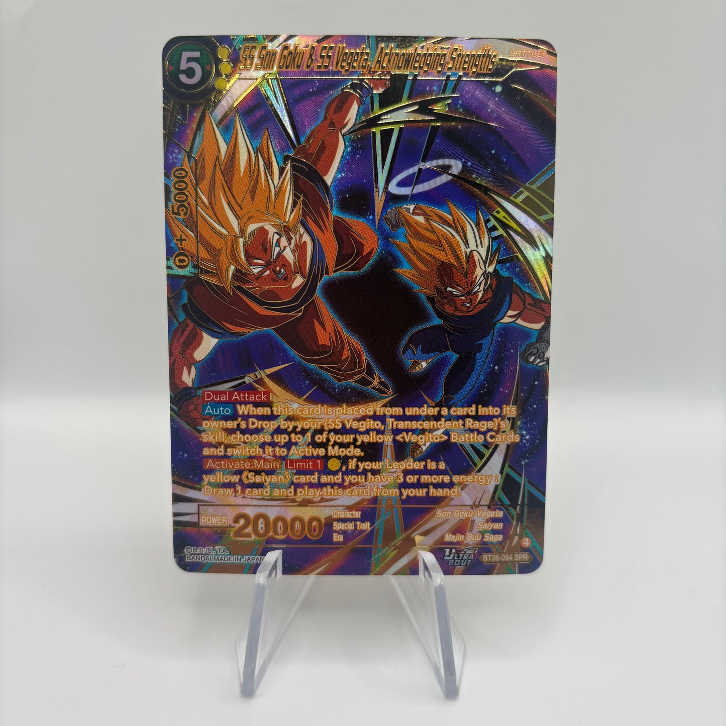 SS Son Goku & SS Vegeta, Acknowledging Strengths (SPR) - Prismatic Clash Single Card