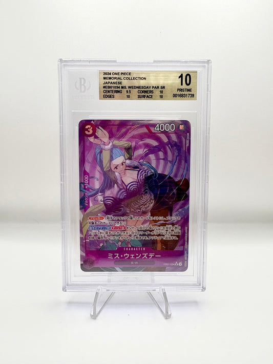 BGS 10 2024 One Piece Memorial Collection Japanese EB01-034 Ms. Wednesday SR Alt Art