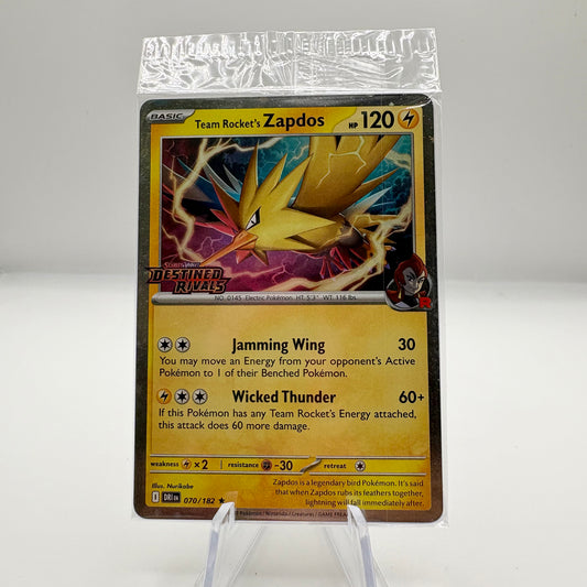 Team Rocket's Zapdos (Destined Rivals Stamp Sealed Promo) single card