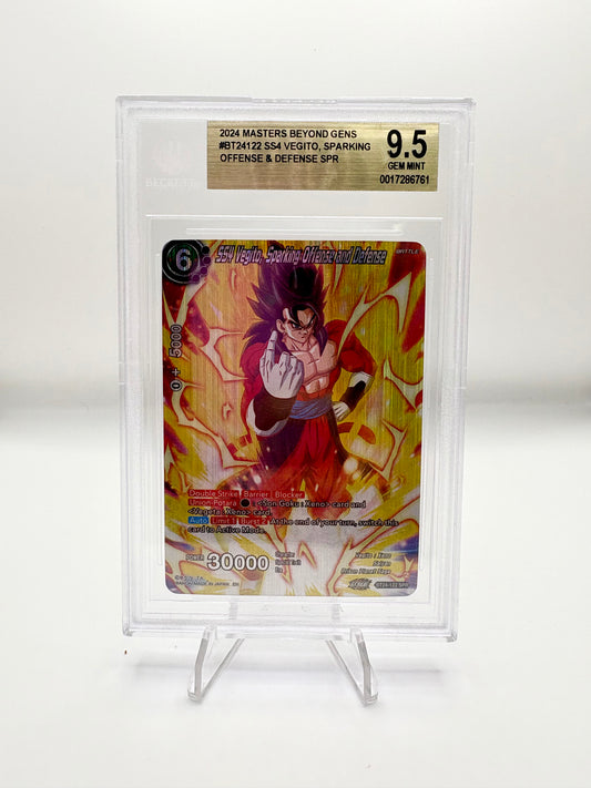 BGS 9.5 2024 Masters Beyond Generations BT24-122 SS4 Vegito Sparking Offense & Defense SPR