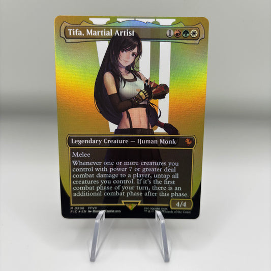 Tifa, Martial Artist (Borderless FOIL) #0206- Commander: FINAL FANTASY Single Card