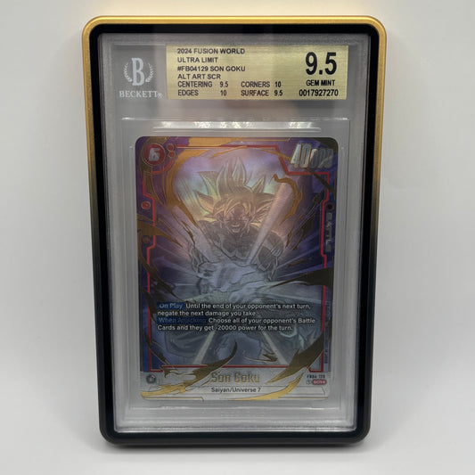 9.5 BGS Fusion World 2024 Ultra Limit #FB04129 Son Goku Alt Art Scr