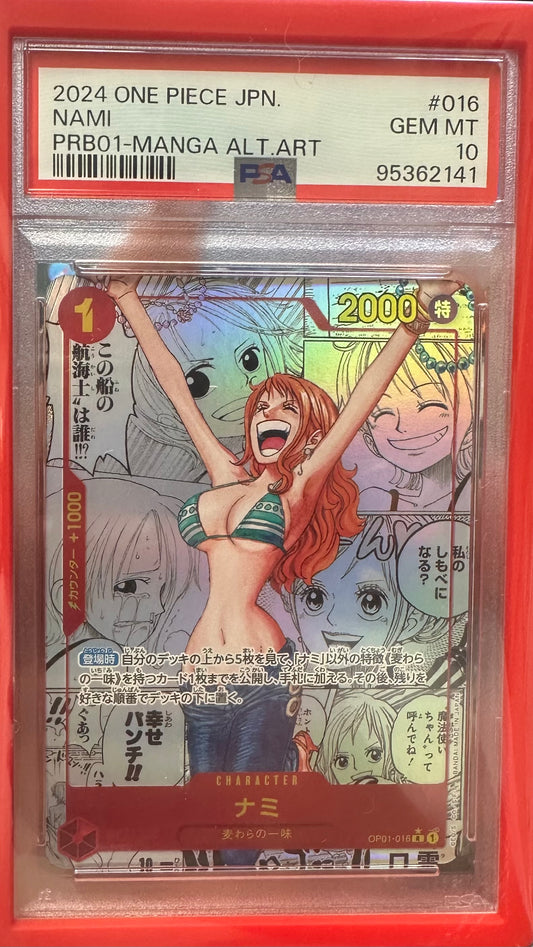 2024 ONE PIECE JAPANESE PRB01- #016 NAMI MANGA ALTERNATE ART