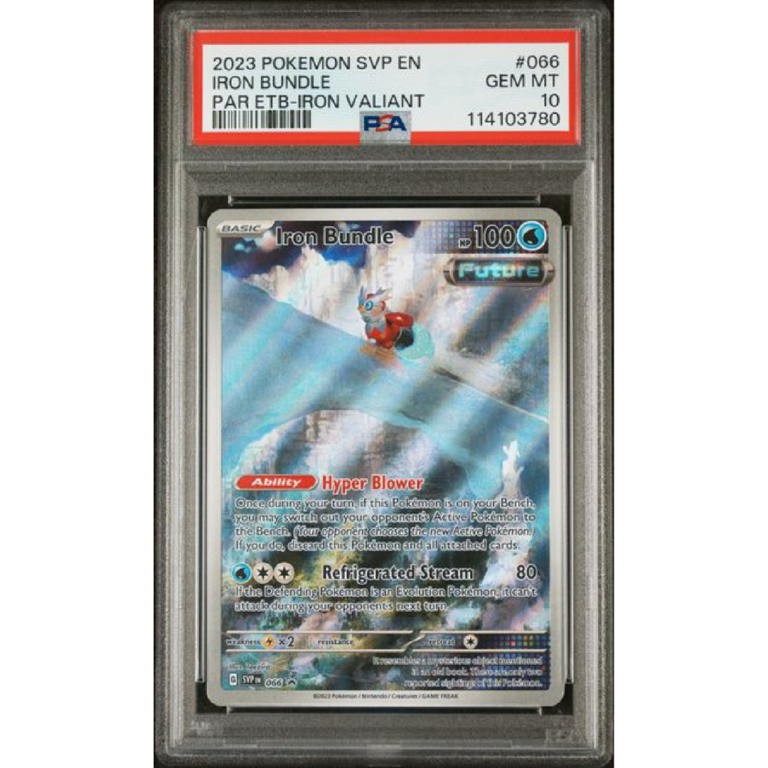 PSA 10 2023 POKEMON SVP EN-SV BLACK STAR PROMO #066 IRON BUNDLE PAR ETB-IRON VALIANT