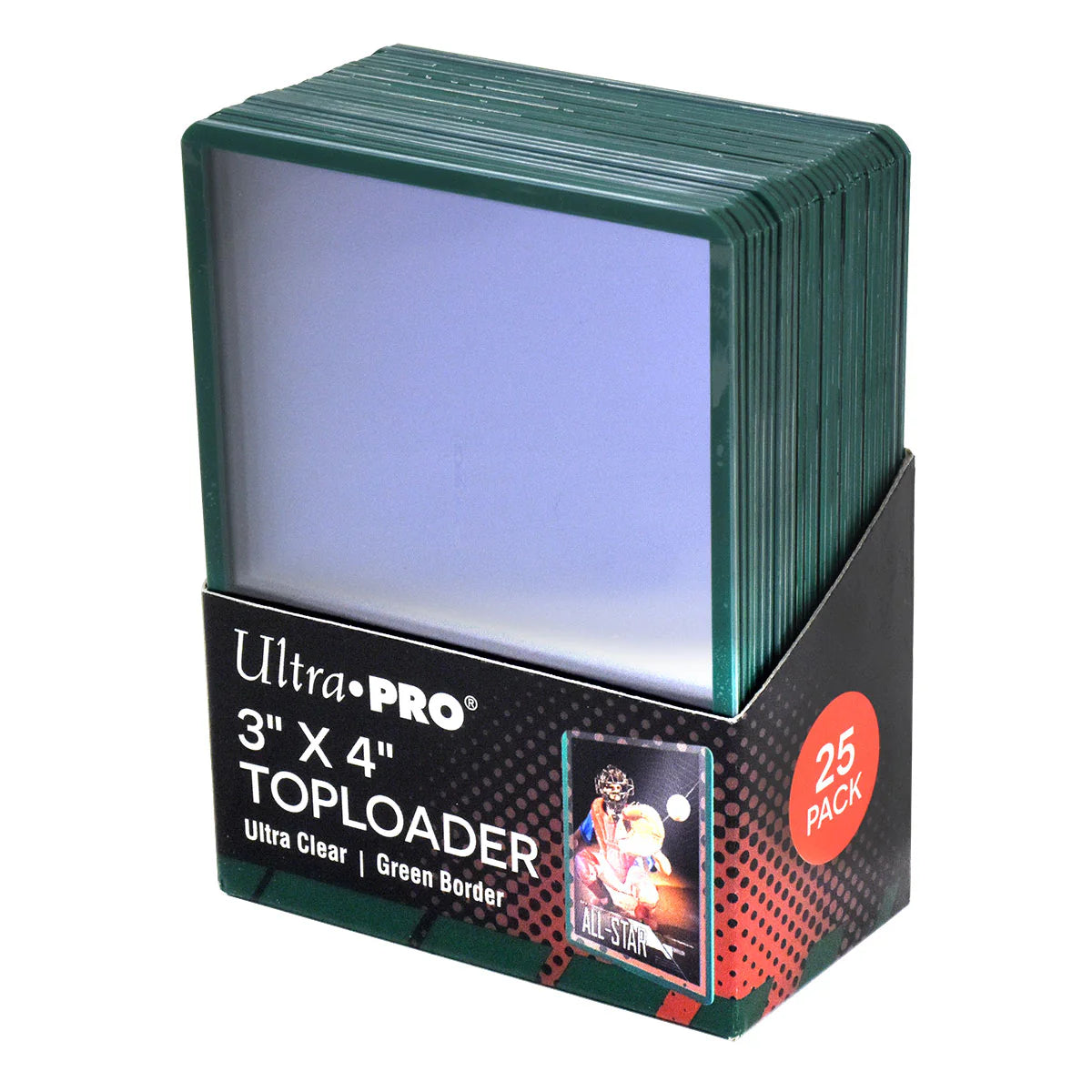 Ultra Pro 3" x 4" Colored Border Toploaders for Standard Size Cards - 25ct