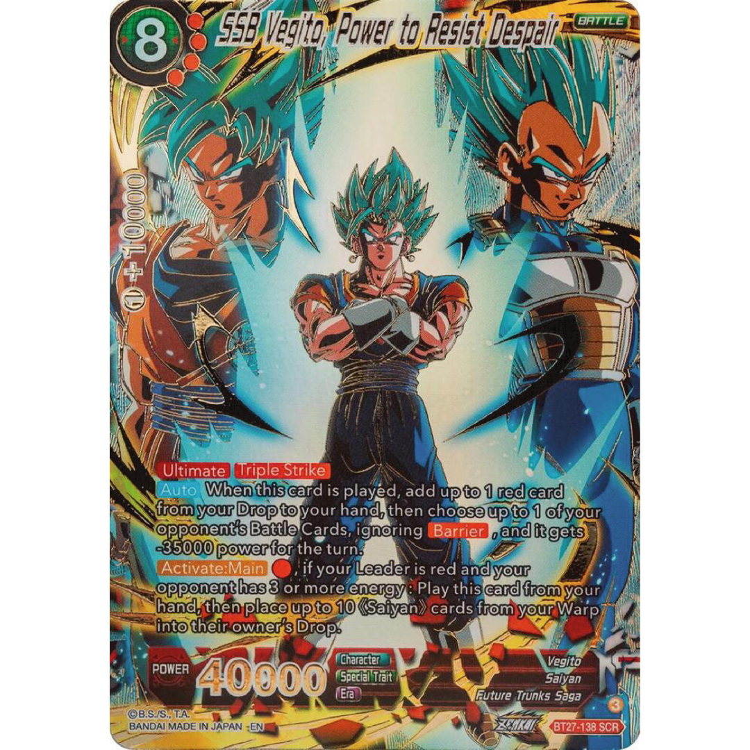 SSB Vegito, Power to Resist Despair - History of Z (BT27)