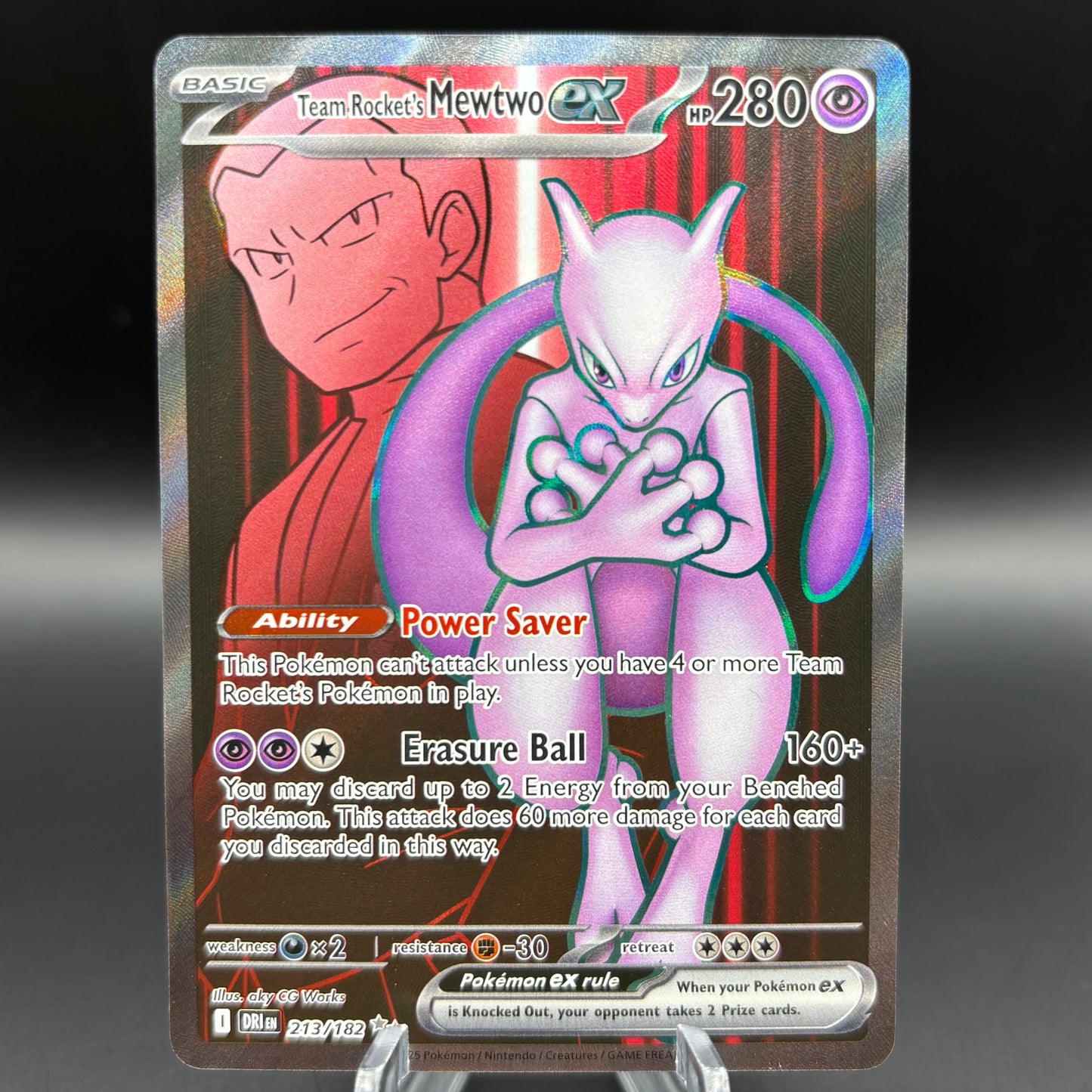 Team Rocket's Mewtwo ex - 213/182 - SV10: Destined Rivals Single Card