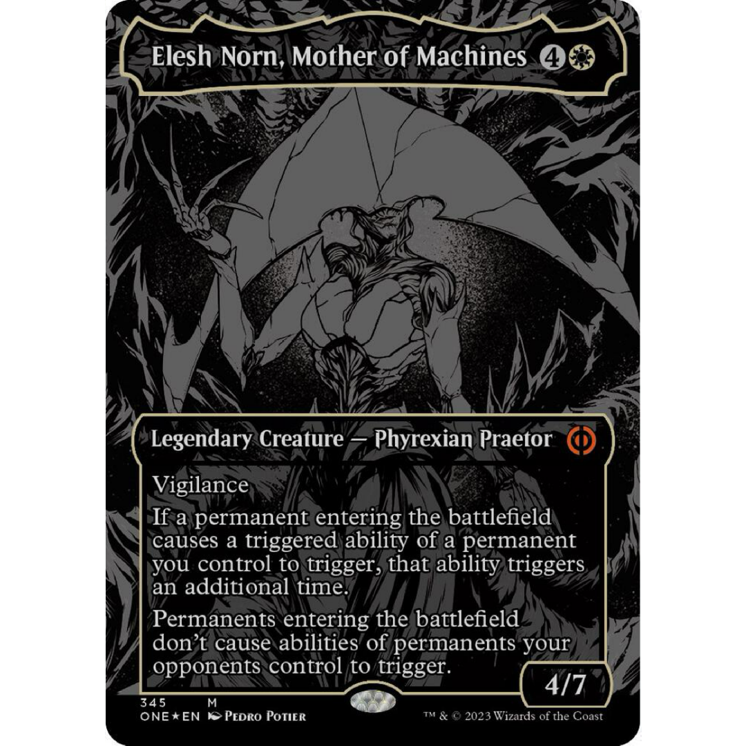 Elesh Norn, Mother of Machines (Oil Slick Raised Foil) - Phyrexia: All Will Be One