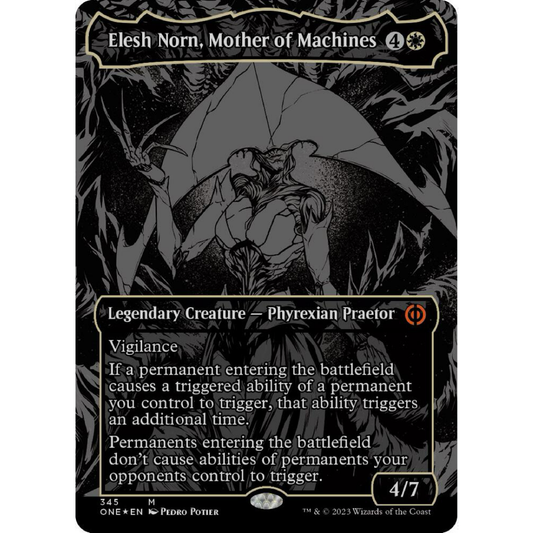 Elesh Norn, Mother of Machines (Oil Slick Raised Foil) - Phyrexia: All Will Be One