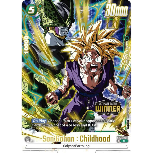 Son Gohan : Childhood - FB01-089 (Ultimate Battle Winner) - Tournament and Championship Promos