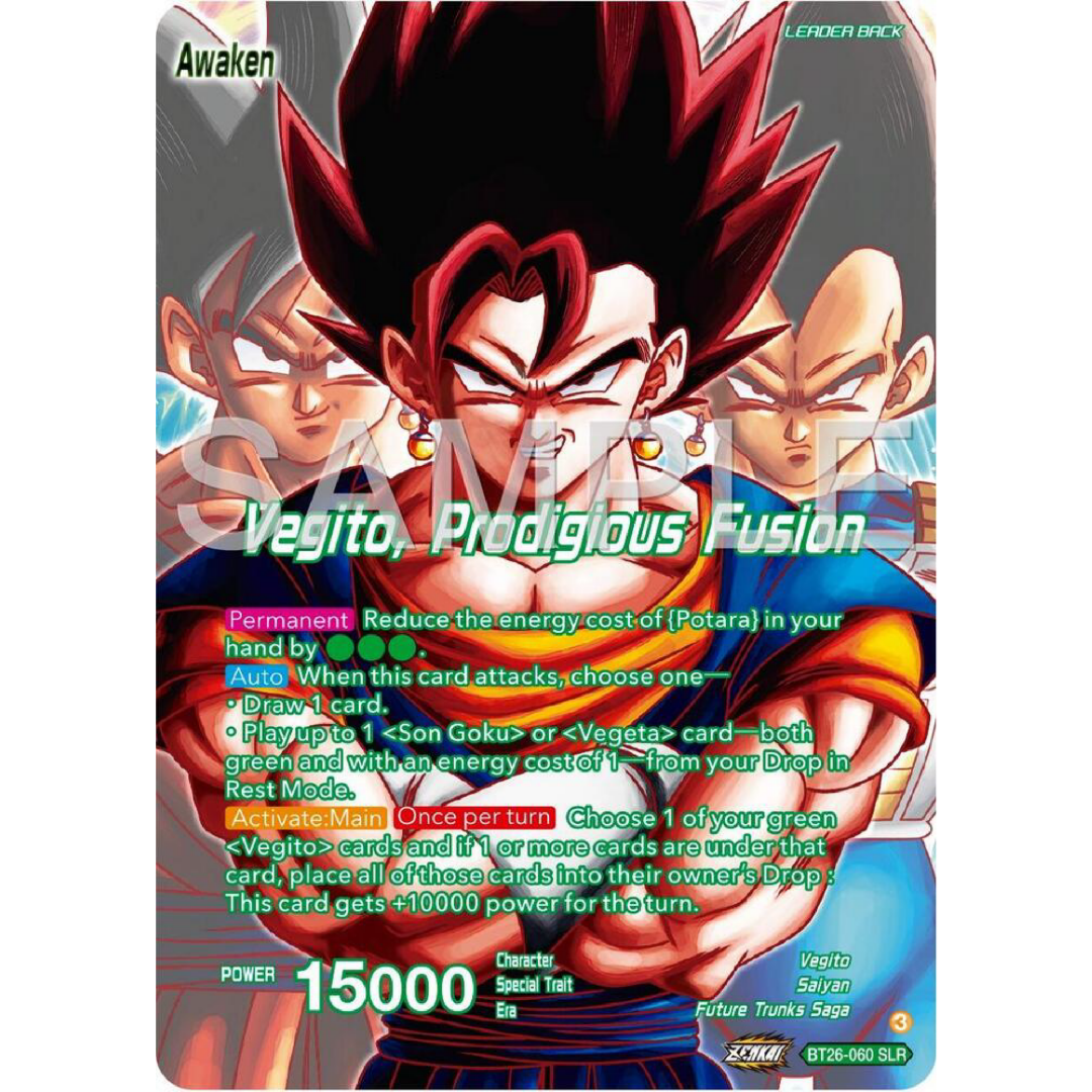 Son Goku & Vegeta // Vegito, Prodigious Fusion (Alternate Art) - Ultimate Advent (BT26)
