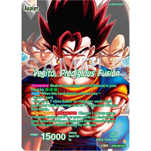 Son Goku & Vegeta // Vegito, Prodigious Fusion (Alternate Art) - Ultimate Advent (BT26)