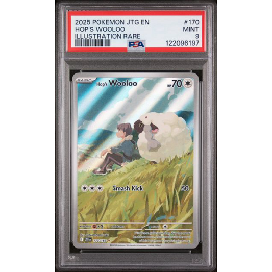2025 POKEMON JTG EN-JOURNEY TOGETHER #170 HOP'S WOOLOO ILLUSTRATION RARE PSA 9
