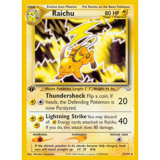 Raichu - Neo Revelation 1st Edition