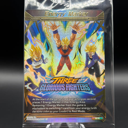 Energy Marker - Three Glorious Fighters (M-54) (Gold-Stamped) Single Card *Sealed*