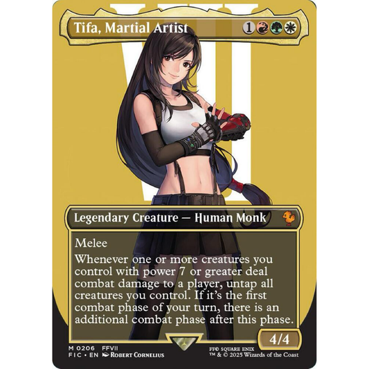 Tifa, Martial Artist (Borderless FOIL) #0206- Commander: FINAL FANTASY