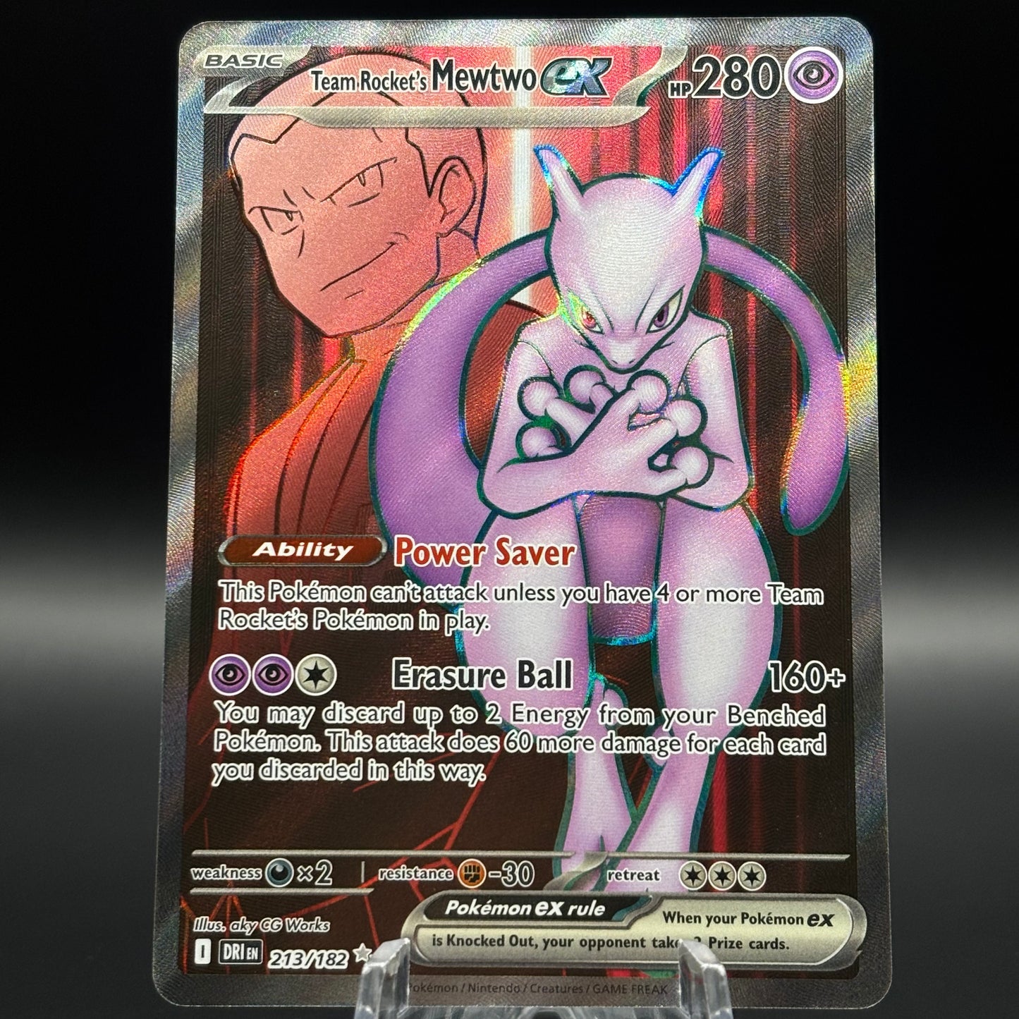 Team Rocket's Mewtwo ex - 213/182 Single Card