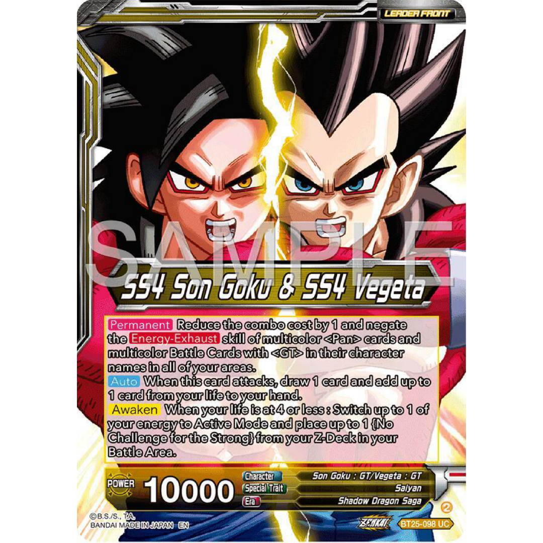 SS4 Gogeta, Strongest Fusion Explosion (SLR) - Legend of the Dragon Balls (BT25) Single Card