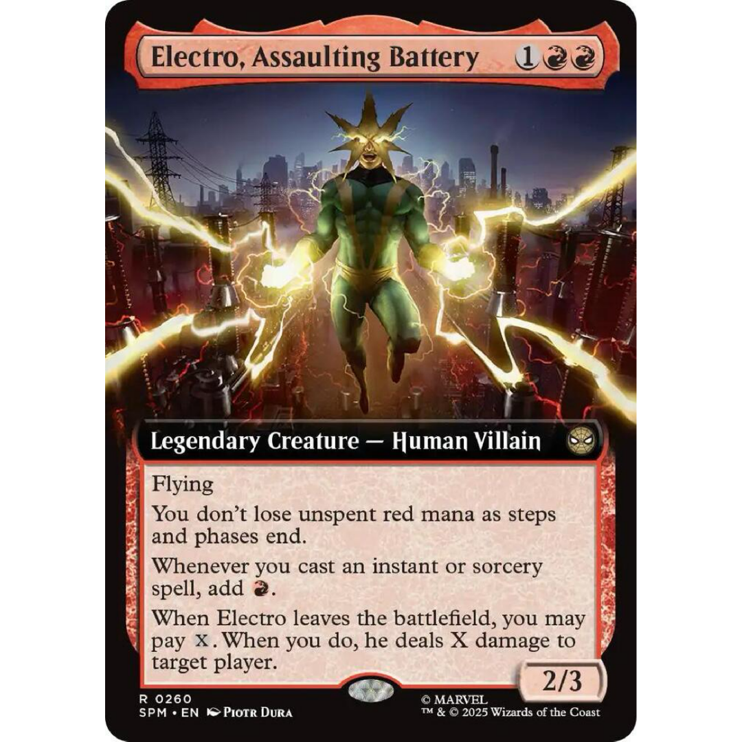 Electro, Assaulting Battery (Extended Art) - Marvel's Spider-Man Single Card