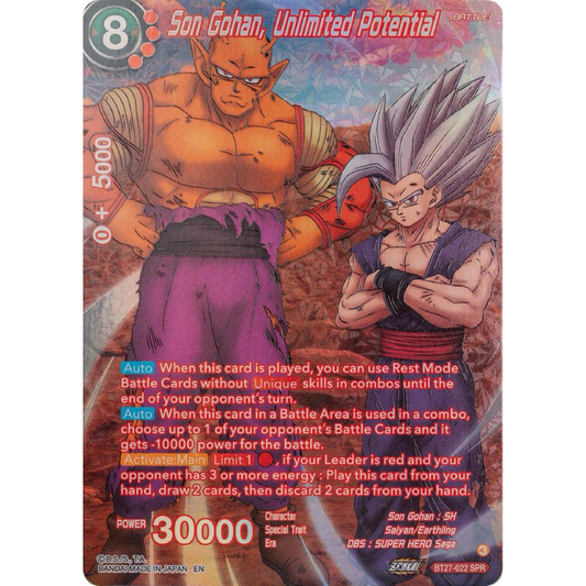 Son Gohan, Unlimited Potential (SPR) - History of Z (BT27)