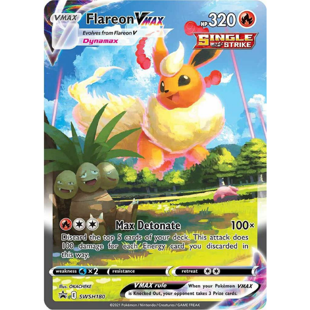 Flareon VMAX - SWSH180 - SWSH: Sword & Shield Promo Cards (SWSD) Single Card