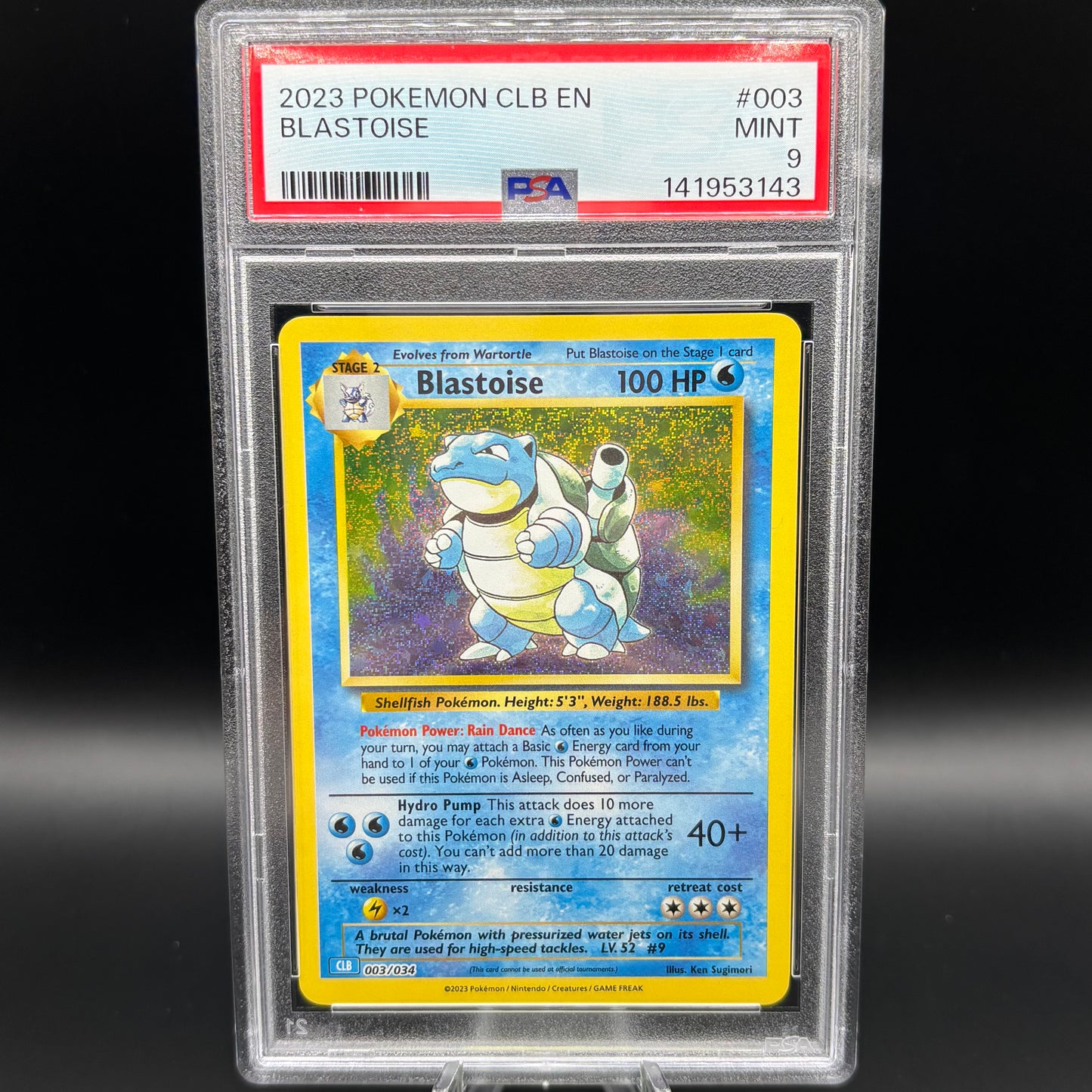 2023 PSA 9 Blastoise - Trading Card Game Classic
