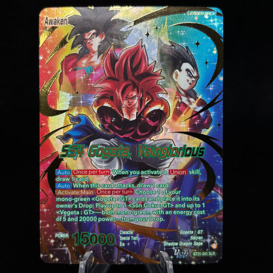SS4 Son Goku & SS4 Vegeta // SS4 Gogeta, Vainglorious (SLR) - Impact Beyond Dimensions Single Card