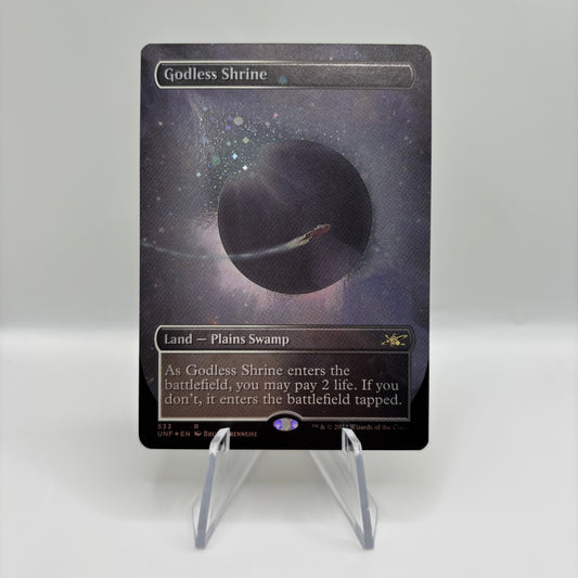 Godless Shrine (Borderless) (Galaxy Foil) - Unfinity Single Card