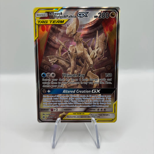 Arceus & Dialga & Palkia GX (Alternate Full Art) - SM - Cosmic Eclipse Single Card