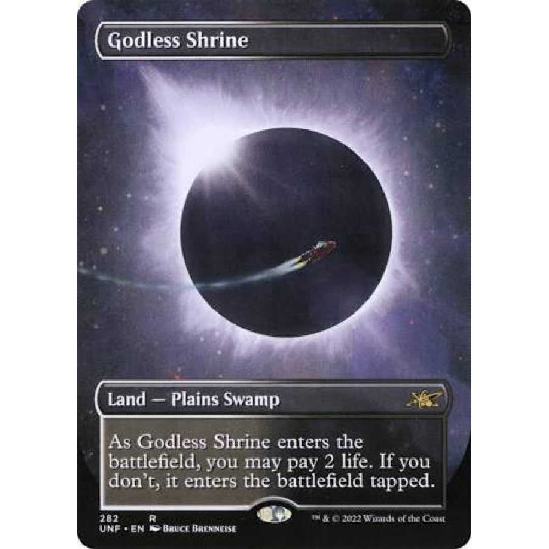 Godless Shrine (Borderless) (Galaxy Foil) - Unfinity Single Card